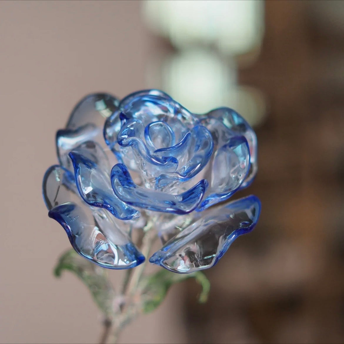 Crystal Ice Blue Rose